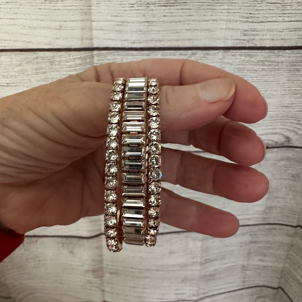 Swarovski Rose Gold bracelets (3) NWOT